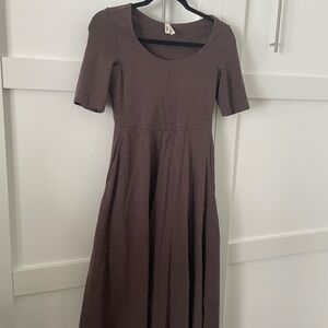 Pact Brown Midi Dress